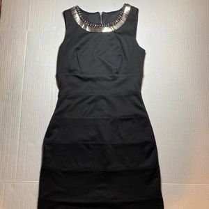 Bisou Bisou , black embellished dress, size 4